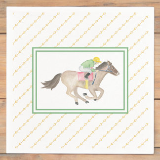 Guardanapo De Papel Preakness Party de Jockey de Aquarela Cavalo de Co