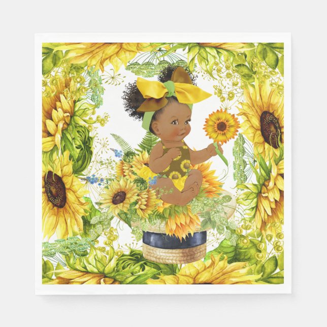 Guardanapo De Papel Precioso Baby Sunflower Party Goods (Frente)