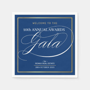 Guardanapo De Papel PRÊMIOS GALA JANTAM ouro azul escuro nos negócio