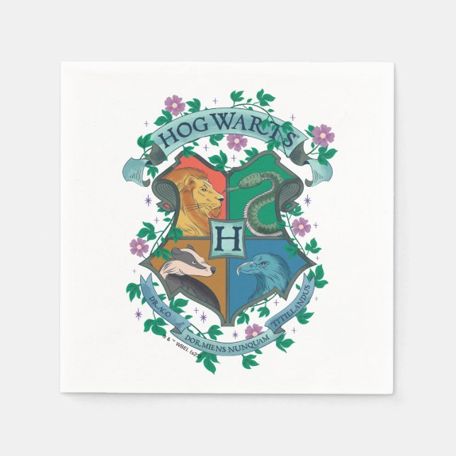 Guardanapo De Papel Prender Floral HOGWARTS™ (Frente)