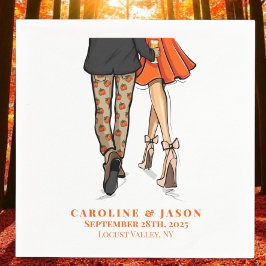 Guardanapo De Papel Preppy Fall Couple Shower Wedding Autumn Party