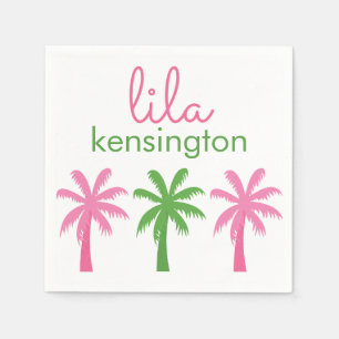 Guardanapo De Papel Preppy Palm Trees Partido Personalizado Napkins