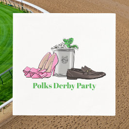 Guardanapo De Papel Preppy Race Day Fancy Shoes Mint Julep Custom 