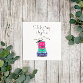 Guardanapo De Papel Preppy Script Segundo grau Graduation Suitcase 202