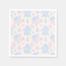 Preppy Watercolor Floral Gingham Birthday
