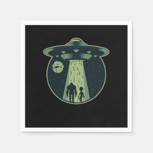 Guardanapo De Papel Presente de Aliens de rapto de OVNI de Alienígena