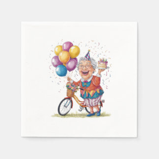 Guardanapo De Papel Presente de Aniversário Divertido para Avó Andando