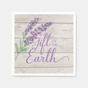 Guardanapo De Papel Presente de Aquarela lavanda da Terra