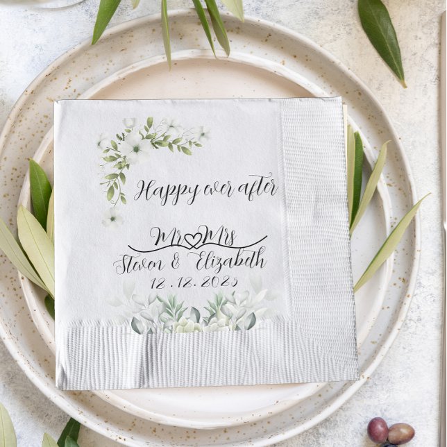 Guardanapo De Papel Presente de Casamento Personalizado feliz para sem (Criador carregado)