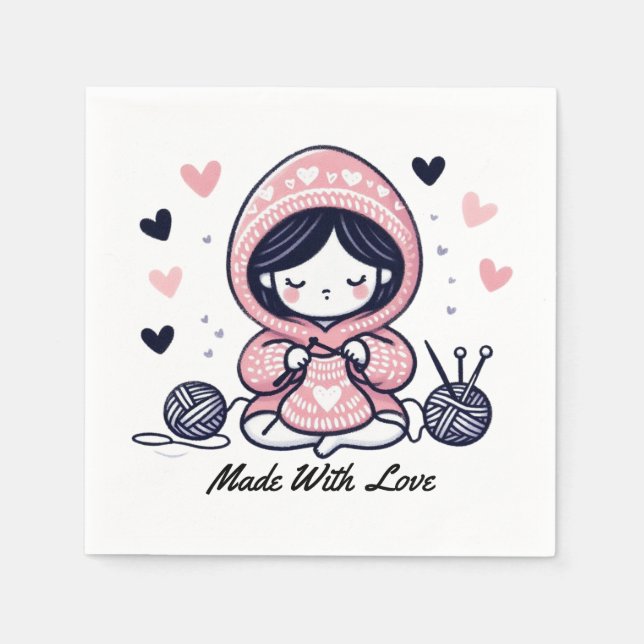 Guardanapo De Papel Presente de dia de as mães | Feito Com Amor (Frente)