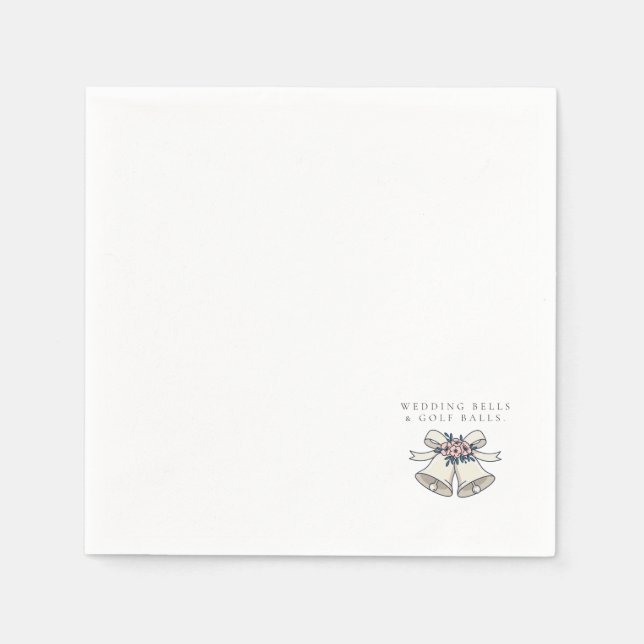 Guardanapo De Papel Presente de Favor de Casamento 'Sinos de Casamento (Frente)