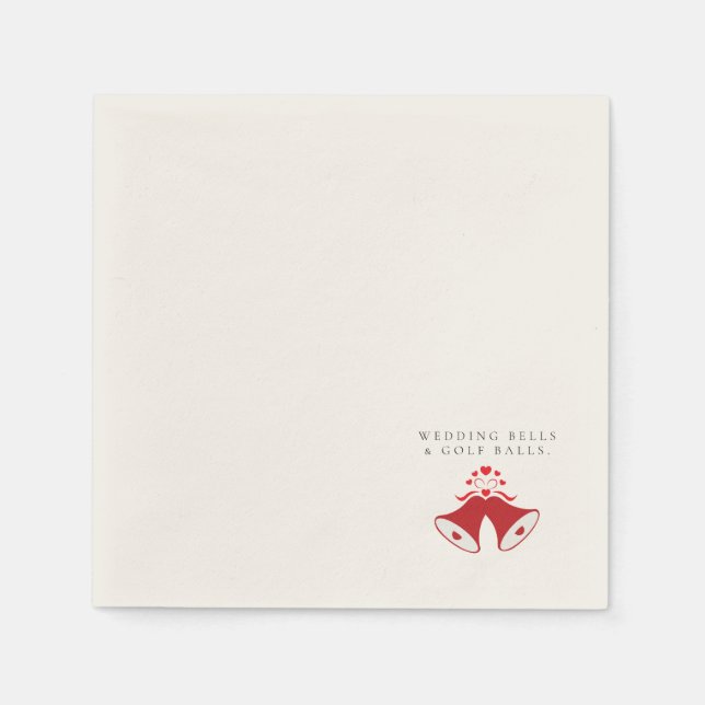 Guardanapo De Papel Presente de Favor de Casamento 'Sinos de Casamento (Frente)