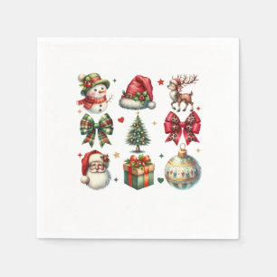 Guardanapo De Papel Presente de Natal Ilustração de Natal