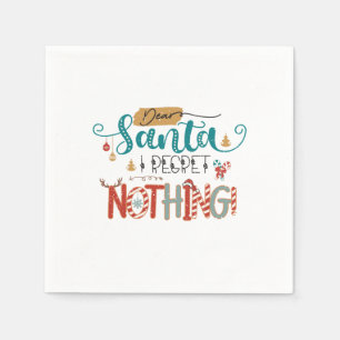 Guardanapo De Papel Presente de Natal Querido Papai Noel Não Me Arrepe