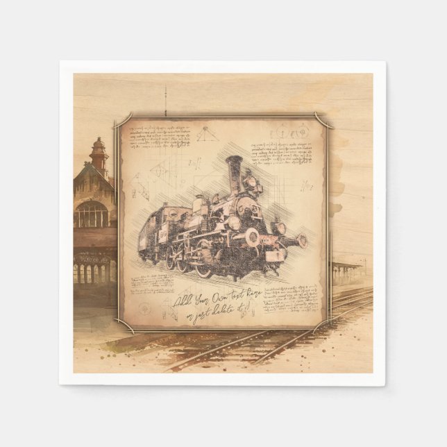 Guardanapo De Papel Presente do maquinista/comboio de vapor de alta te (Frente)
