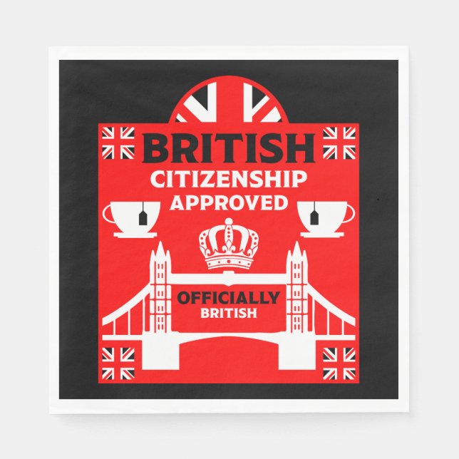 Guardanapo De Papel Presentes de Cidadania Britânica (Frente)