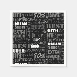 Guardanapo De Papel Presentes De Festa de aniversário De 80 Especial E