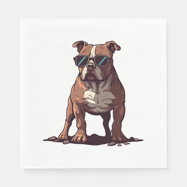 Guardanapo De Papel Presentes do proprietário Pitbull (Frente)