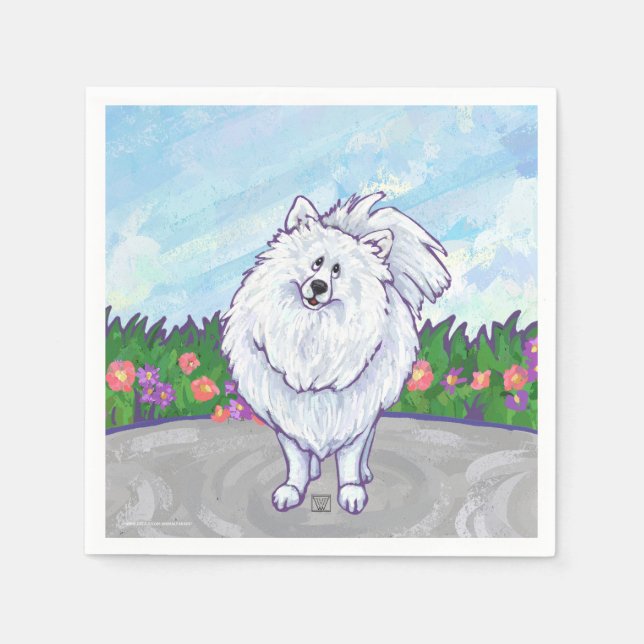 Guardanapo De Papel Presentes e acessórios da Pomerânia Branca (Frente)