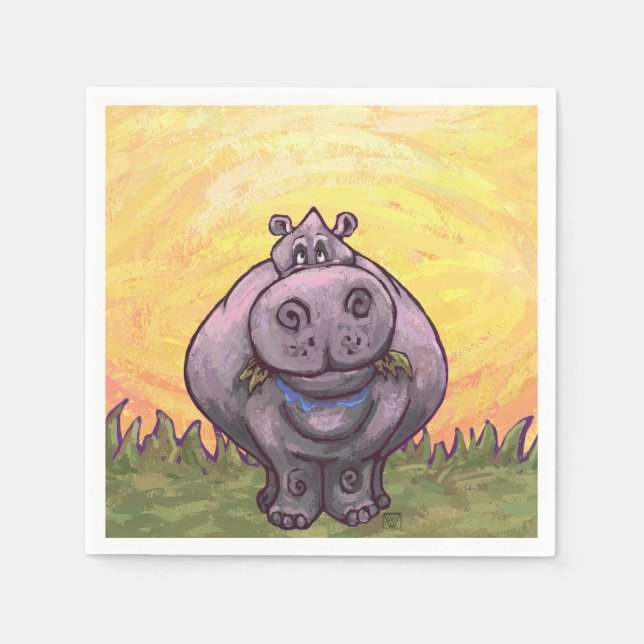 Guardanapo De Papel Presentes e acessórios do Hippopotamus (Frente)