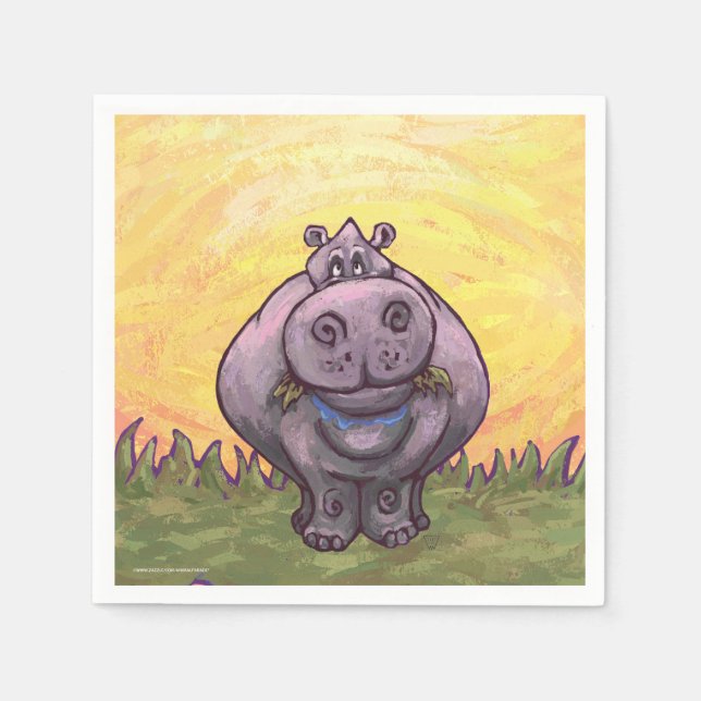 Guardanapo De Papel Presentes e acessórios do Hippopotamus (Frente)