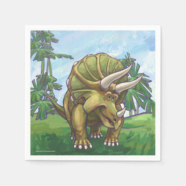 Guardanapo De Papel Presentes e acessórios do Triceratops (Frente)