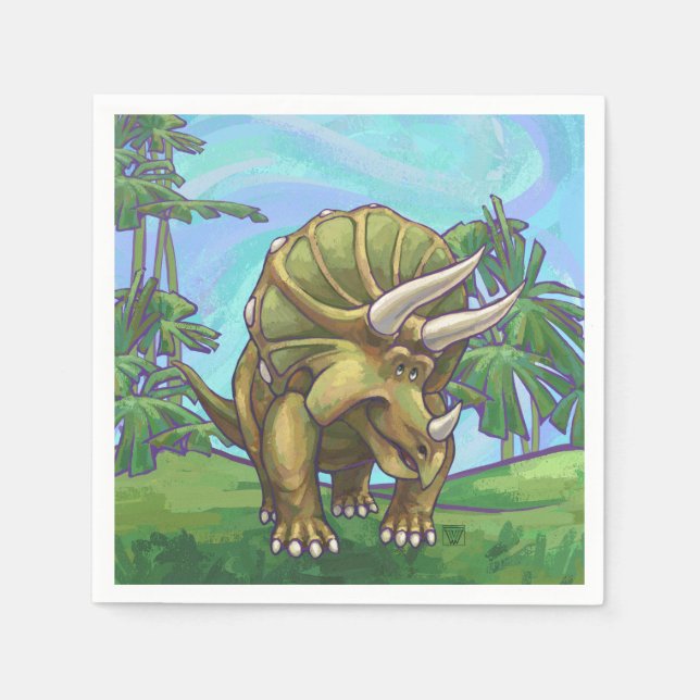 Guardanapo De Papel Presentes e acessórios do Triceratops (Frente)
