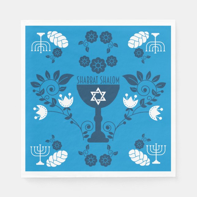 Guardanapo De Papel Presentes judeus tradicionais para Shabbat (Frente)