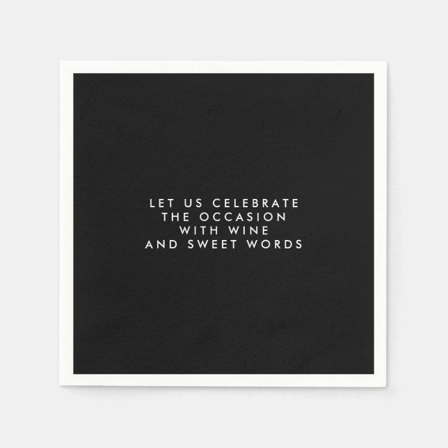 Guardanapo De Papel Presentes Personalizados Para Homens Papel Preto N (Frente)