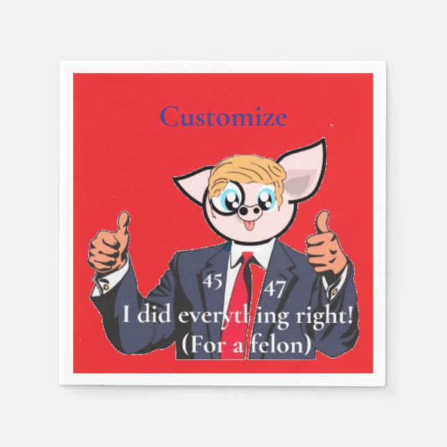 Guardanapo De Papel Presidente Criminoso Thunder_Cove (Frente)