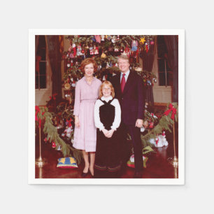 Guardanapo De Papel Presidente do Natal James Jimmy Carter Casa Branca