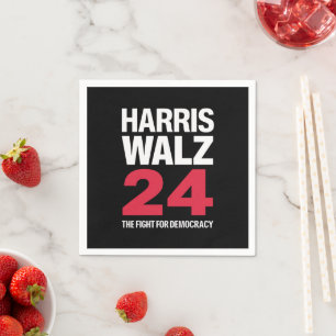Guardanapo De Papel Presidente Eleitor Kamala Harris e Tim Walz 2024
