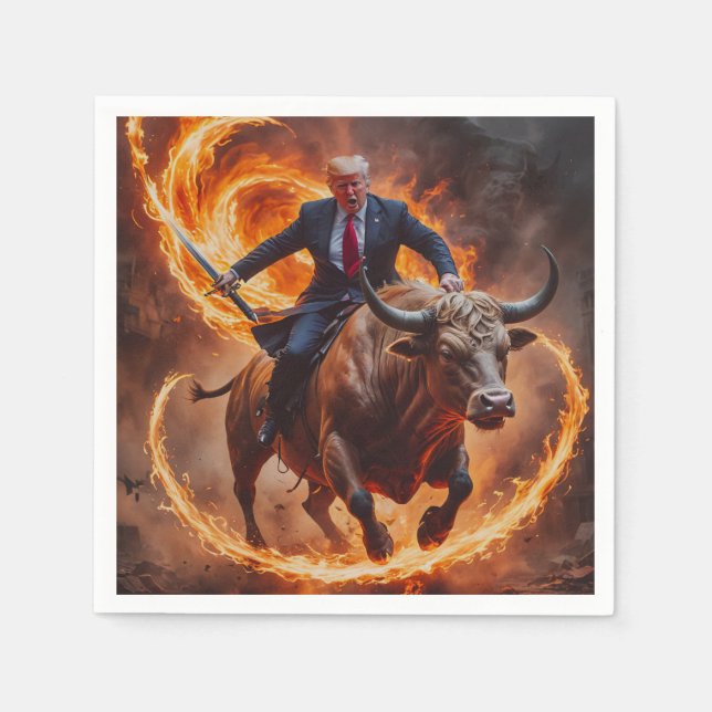 Guardanapo De Papel Presidente Trump Eleição Fundo Republicano Napkin (Frente)