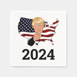 Guardanapo De Papel Presidente Trump gráfico sobre guardanapos. Guarda