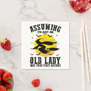 Guardanapo De Papel Presumindo Que Sou Apenas Uma Velhinha Foi Sua Pri