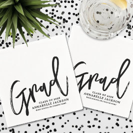 Guardanapo De Papel Preto Branco Script Graduação