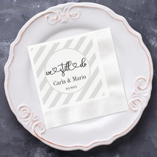 Guardanapo De Papel Preto e Branco Ainda Fazemos Renovação/Aniversário