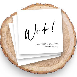 Guardanapo De Papel Preto e Branco Personalizados Nós Fazemos Casament