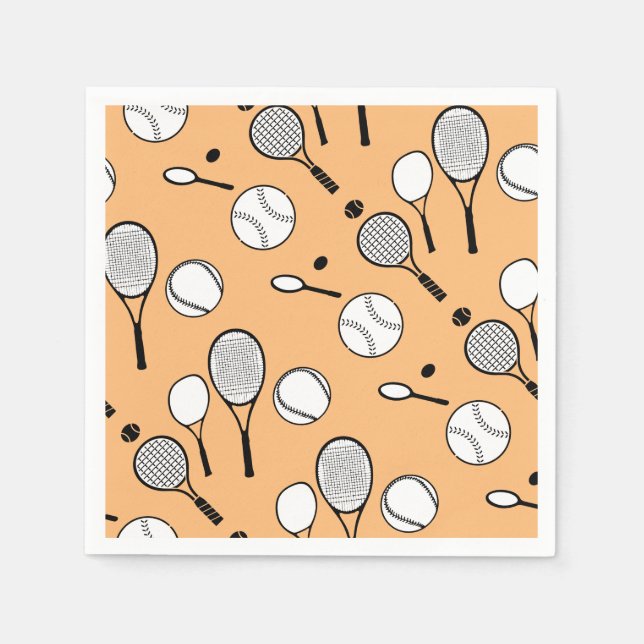 Guardanapo De Papel preto-e-laranja tênis (Frente)