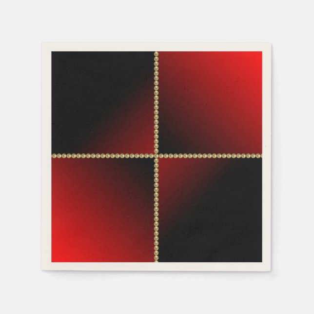 Guardanapo De Papel Preto e Vermelho (Frente)