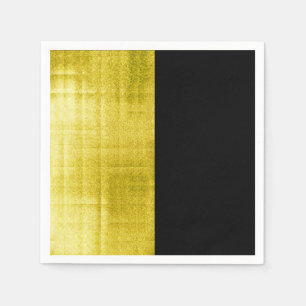 Guardanapo De Papel Preto Panelado Dourado