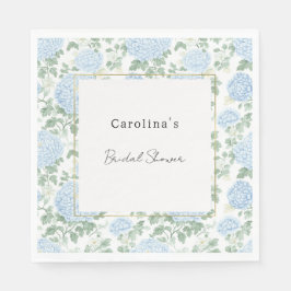 Guardanapo De Papel Pretty Light Blue White Flowers Bridal Shower