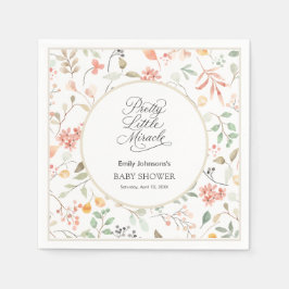 Guardanapo De Papel Pretty Watercolor Wildflower Baby Shower