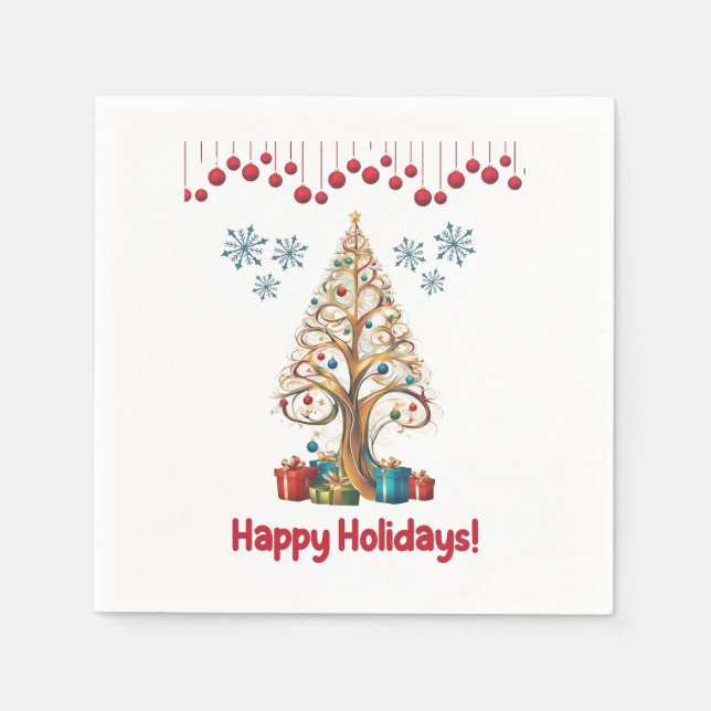 Guardanapo De Papel Prima de Natal 1, presente de Natal (Frente)