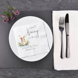 Guardanapo De Papel Primavera Bunny Watercolor Chá de fraldas Neutro