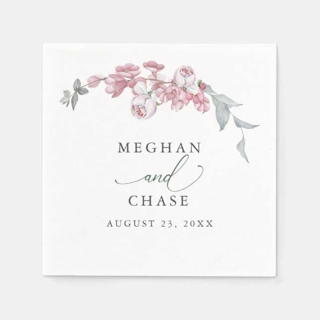 Guardanapo De Papel Primavera cor-de-rosa Pêssegos Nápoles (Frente)