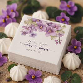 Guardanapo De Papel Primavera Delicar Chá de fraldas de Flores Violeta