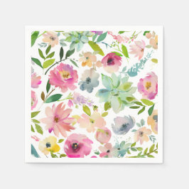 Guardanapo De Papel Primavera Floral Colorida Celebração Feliz Multius