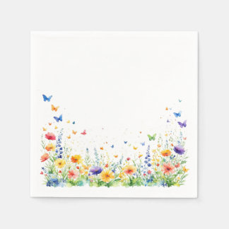 Guardanapo De Papel Primavera Floral Garden Butterfly Cocktail Napkins