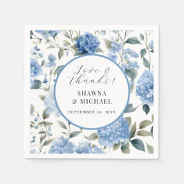 Guardanapo De Papel Primavera Floral Moderno Elegante Azul n Casamento